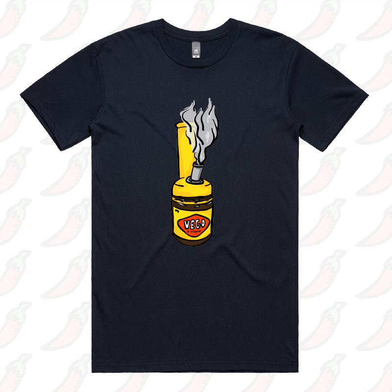 S / Navy / Large Front Design Vegoblaze 🌬️ - Men's T Shirt