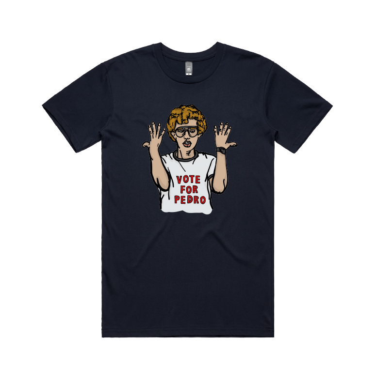 S / Navy / Large Front Design Vote for Pedro 👓 - Men's T Shirt