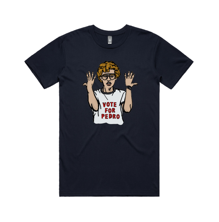 S / Navy / Large Front Design Vote for Pedro 👓 - Men's T Shirt