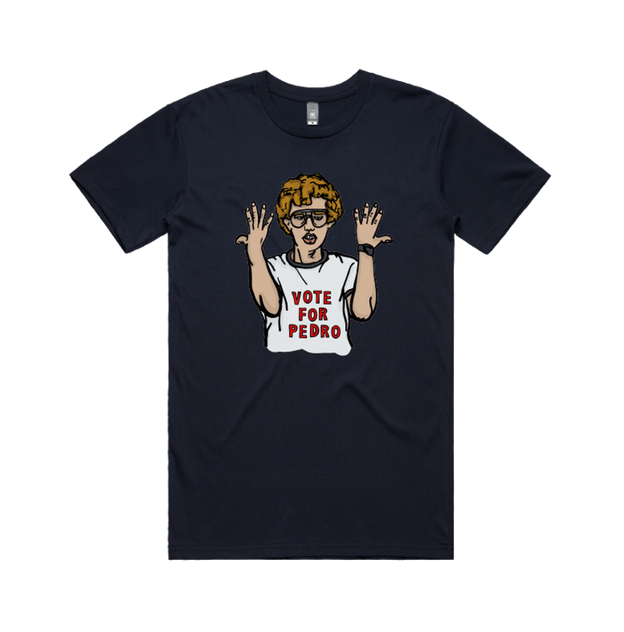 S / Navy / Large Front Design Vote for Pedro 👓 - Men's T Shirt