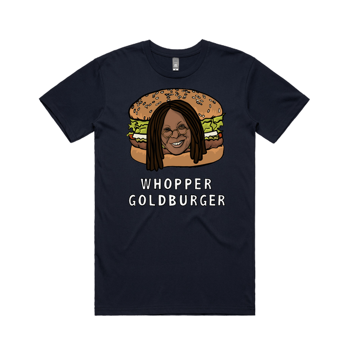S / Navy / Large Front Design Whopper Goldburger 🍔 - Men's T Shirt