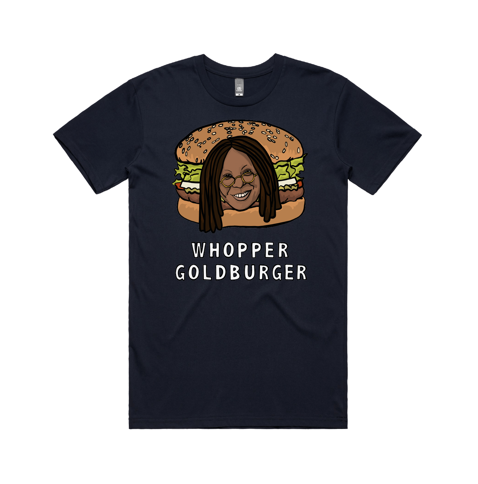 S / Navy / Large Front Design Whopper Goldburger 🍔 - Men's T Shirt