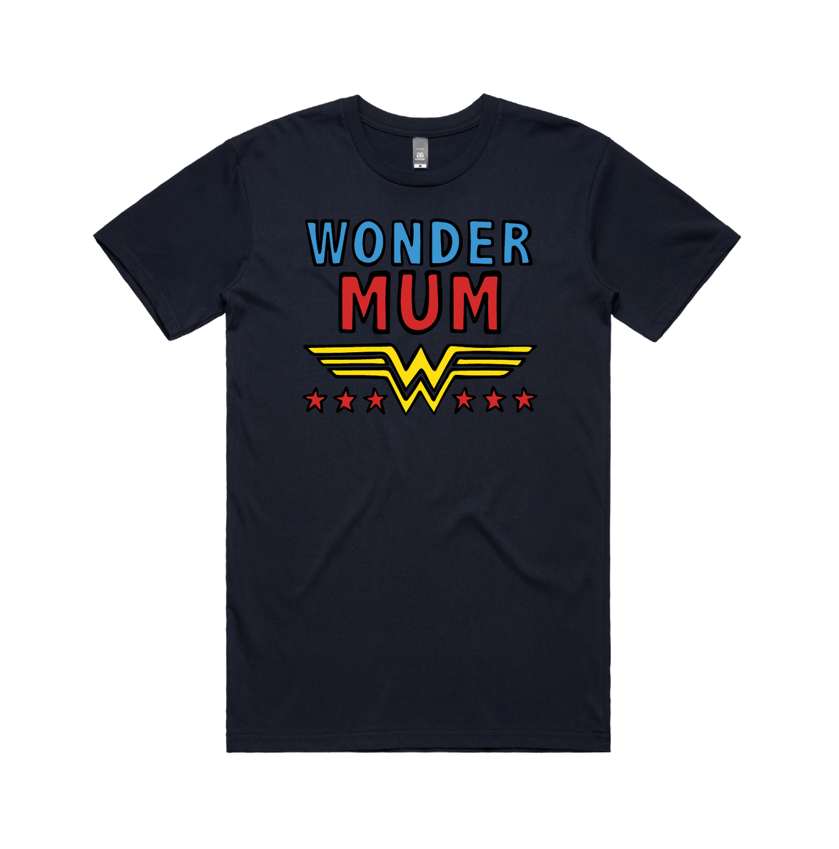 S / Navy / Large Front Design Wondermum 🦸‍♀️ - Men's (Unisex) T Shirt