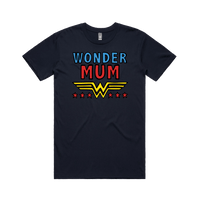 S / Navy / Large Front Design Wondermum 🦸‍♀️ - Men's (Unisex) T Shirt