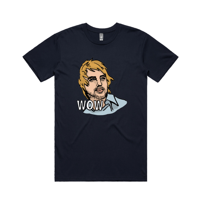 S / Navy / Large Front Design Wow 😲 - Men's T Shirt