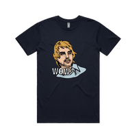 S / Navy / Large Front Design Wow 😲 - Men's T Shirt