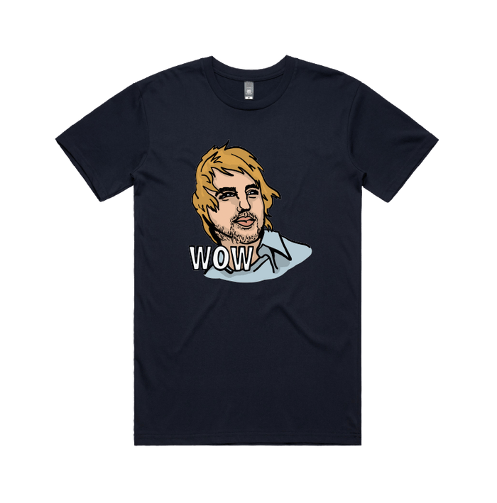S / Navy / Large Front Design Wow 😲 - Men's T Shirt