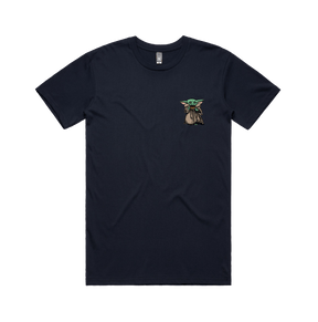 S / Navy / Small Front Design Baby Yoda 👶 - Men's T Shirt