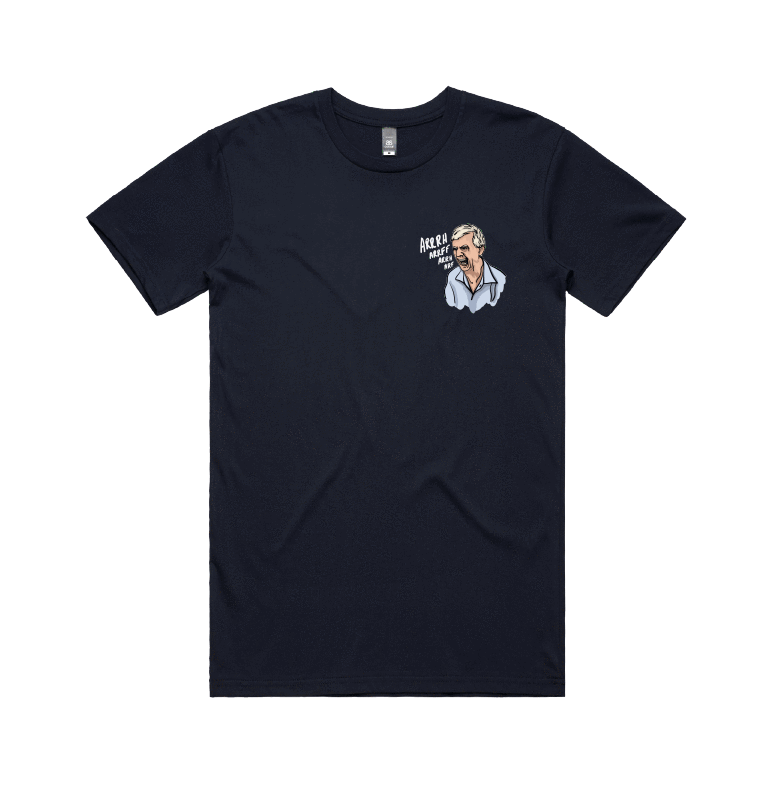 S / Navy / Small Front Design Barking Dog Man 🗣️ - Men's T Shirt