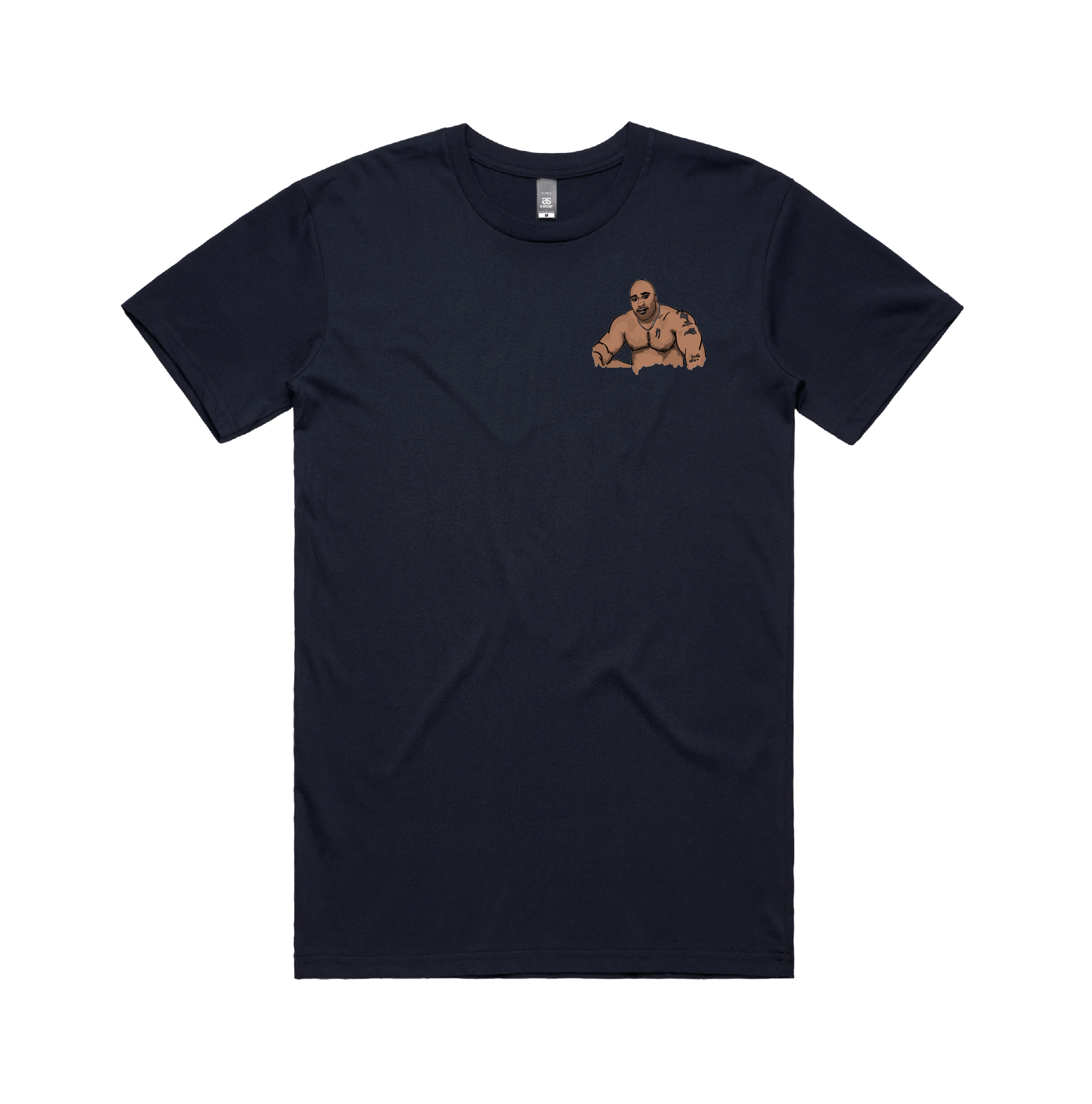 S / Navy / Small Front Design Big Barry 🍆 - Men's T Shirt
