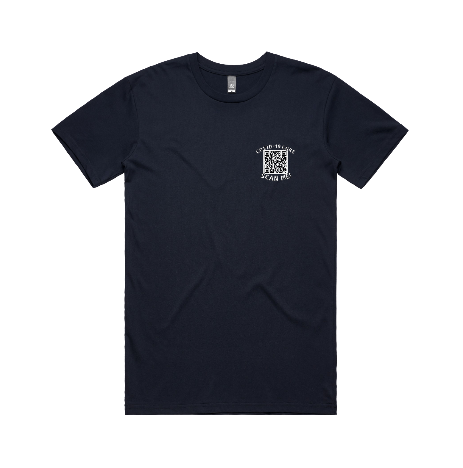 S / Navy / Small Front Design Big Barry UNCENSORED QR Prank 🍆 - Men's T Shirt
