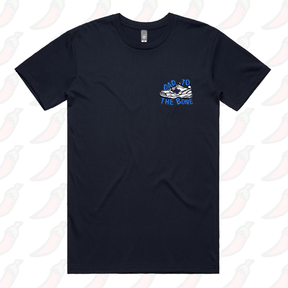 S / Navy / Small Front Design Dad To The Bone 👟 – Men's T Shirt