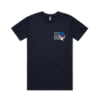 S / Navy / Small Front Design Daddy Shark 🦈 - Men's T Shirt