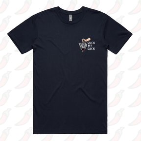 S / Navy / Small Front Design Goon Sack 🍷 - Men's T Shirt