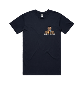 S / Navy / Small Front Design I Love Lamp ❤️ - Men's T Shirt