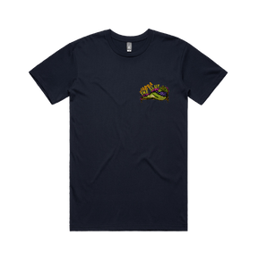S / Navy / Small Front Design Jabba The Slut ⛓️ - Men's T Shirt