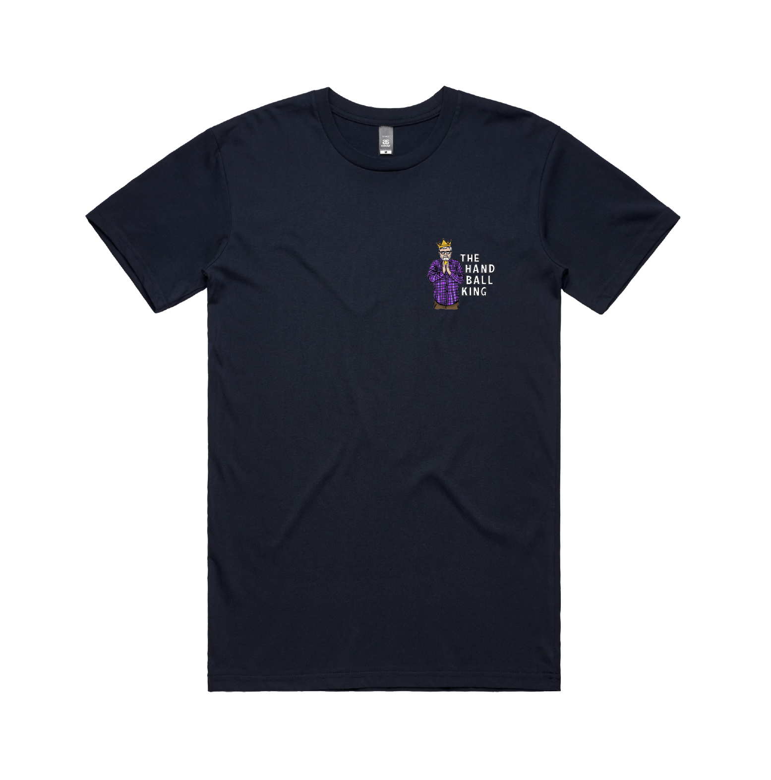 S / Navy / Small Front Design K Rudd Handball King 👑 - Men's T Shirt