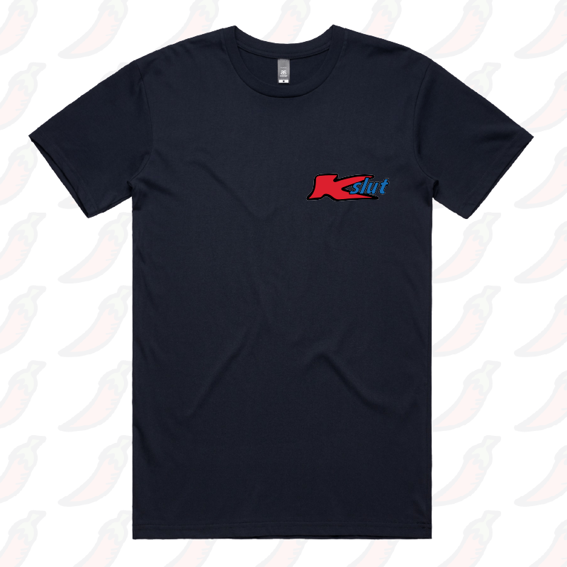 S / Navy / Small Front Design Klut 🛍️ - Men's T Shirt