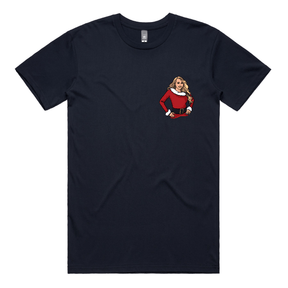S / Navy / Small Front Design Mariah Christmas 🎁 - Men's T Shirt