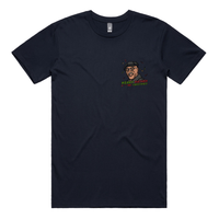 S / Navy / Small Front Design Merry Mother F**** Christmas 👨🏾‍🦲🎄- Men's T Shirt