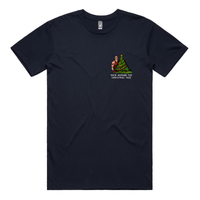 S / Navy / Small Front Design Rock Around The Christmas Tree 🎄 - Men's T Shirt