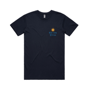 S / Navy / Small Front Design Rona Beer 🍺 - Men's T Shirt