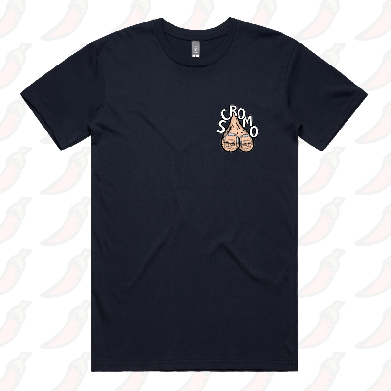 S / Navy / Small Front Design Scromo 🥜🥜  – Men's T Shirt