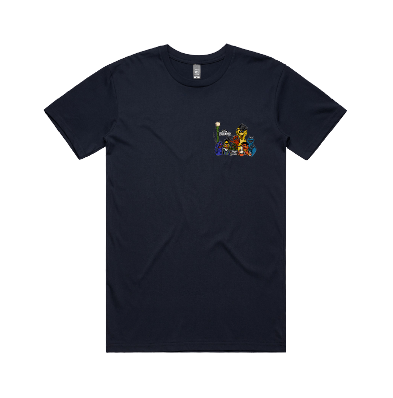 S / Navy / Small Front Design Sesame Gang 🥴 - Men's T Shirt
