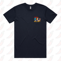 S / Navy / Small Front Design Take My Dollary Doos 💵 – Men's T Shirt