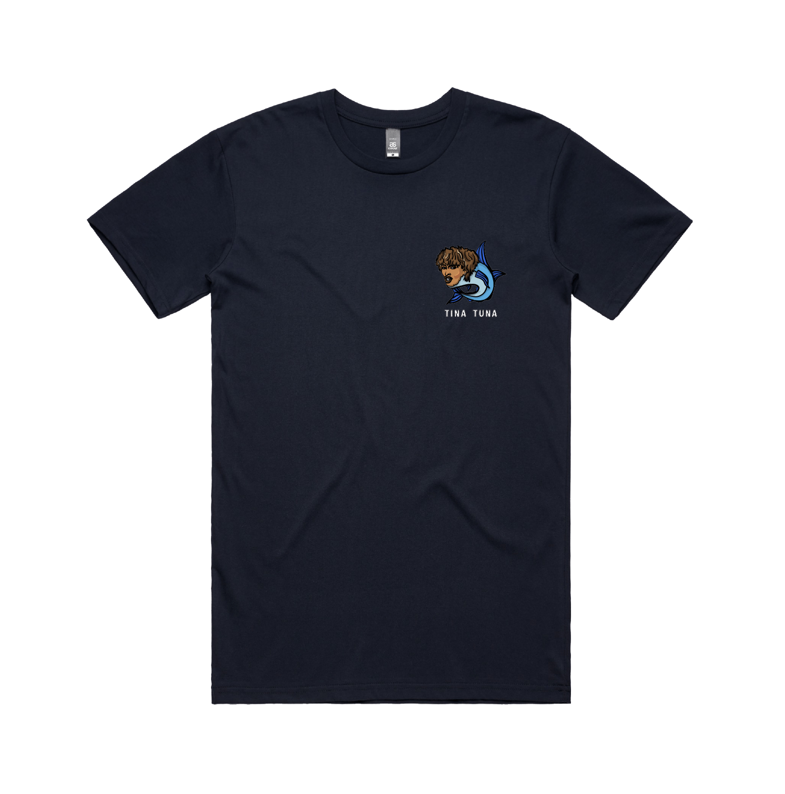 S / Navy / Small Front Design Tina Tuna 🐟 - Men's T Shirt