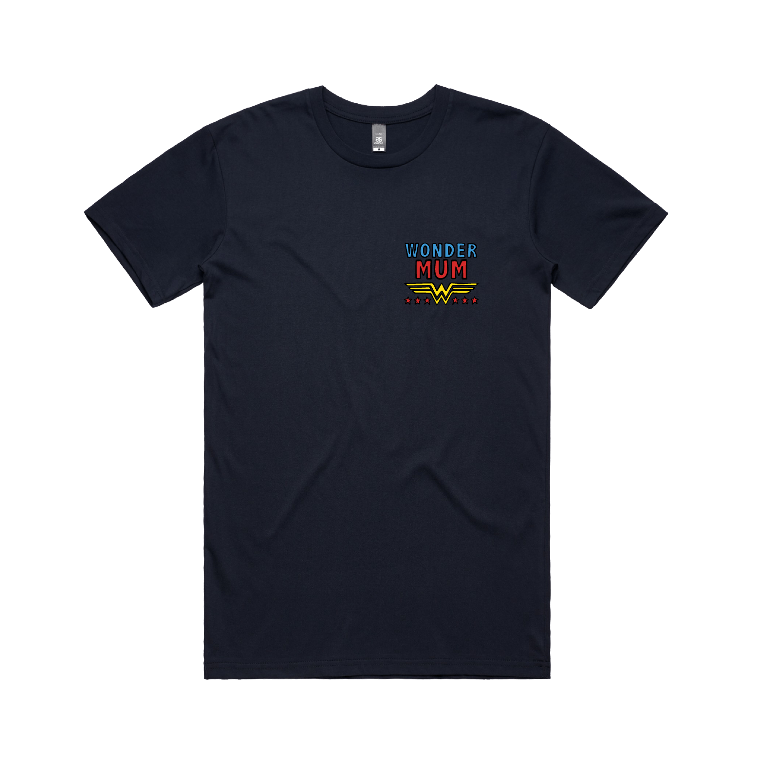 S / Navy / Small Front Design Wondermum 🦸‍♀️ - Men's (Unisex) T Shirt
