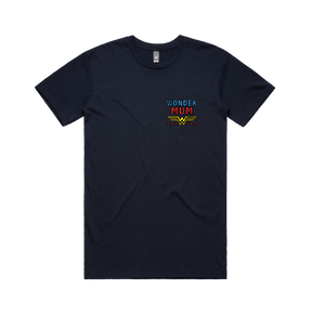 S / Navy / Small Front Design Wondermum 🦸‍♀️ - Men's (Unisex) T Shirt