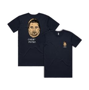 S / Navy / Small Front & Large Back Design Channing Potatum 🥔 - Men's T Shirt