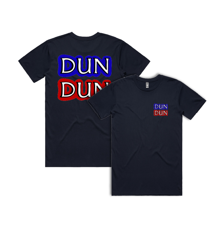 S / Navy / Small Front & Large Back Design Dun Dun 🚔 - Men's T Shirt
