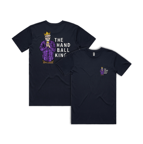 S / Navy / Small Front & Large Back Design K Rudd Handball King 👑 - Men's T Shirt