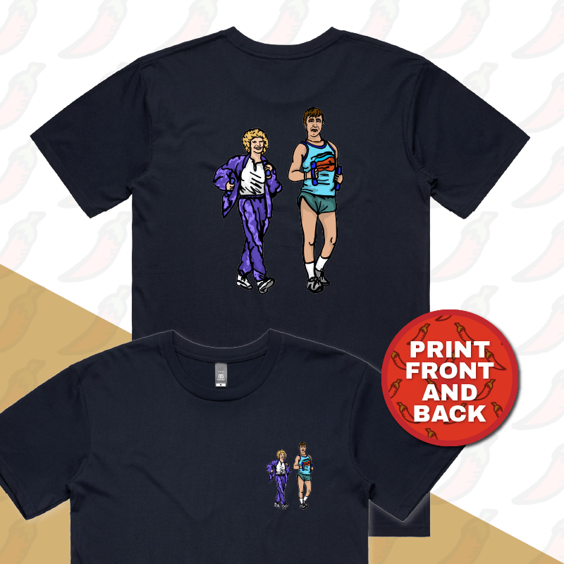 S / Navy / Small Front & Large Back Design Kath & Kel 🚶‍♀️🚶‍♂️ - Men's T Shirt