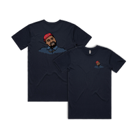 S / Navy / Small Front & Large Back Design Make America Yeezy Again 🦅 - Men's T Shirt