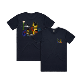 S / Navy / Small Front & Large Back Design Sesame Gang 🥴 - Men's T Shirt
