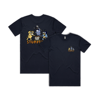 S / Navy / Small Front & Large Back Design Stumpfest 🪓 - Men's T Shirt