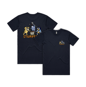 S / Navy / Small Front & Large Back Design Stumpfest 🪓 - Men's T Shirt