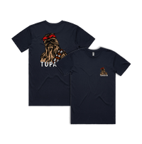 S / Navy / Small Front & Large Back Design Tupacca ✊🏾 - Men's T Shirt