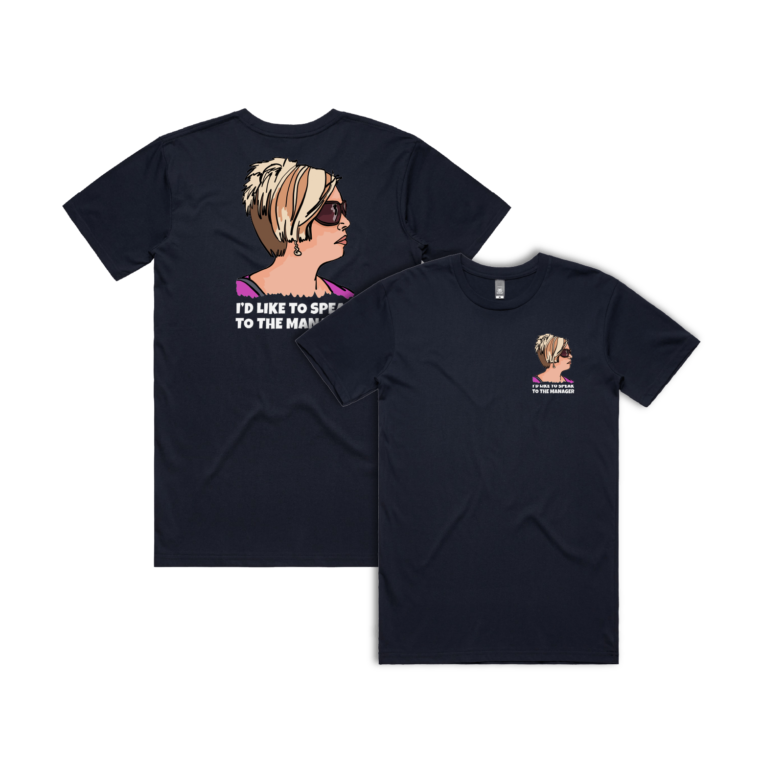 S / Navy / Small Front & Large Back Design Unleash the Karen 😤 - Men's T Shirt