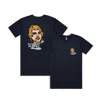 S / Navy / Small Front & Large Back Design Wow 😲 - Men's T Shirt