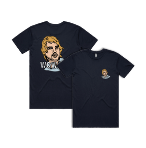 S / Navy / Small Front & Large Back Design Wow 😲 - Men's T Shirt