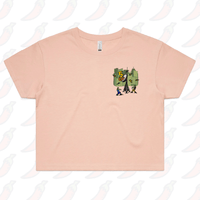 S / Pink 5G Zombie 📡🧟‍♂️ - Women's Crop Top