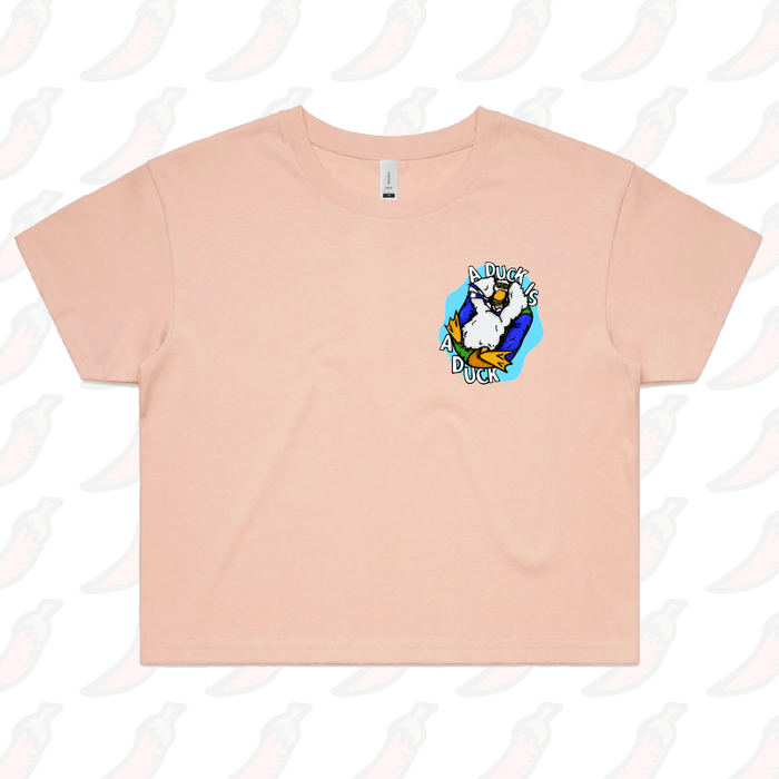 S / Pink Aquaduck 🌊🦆 - Women's Crop Top