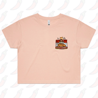 S / Pink Aussie Handbag 🍗 – Women's Crop Top