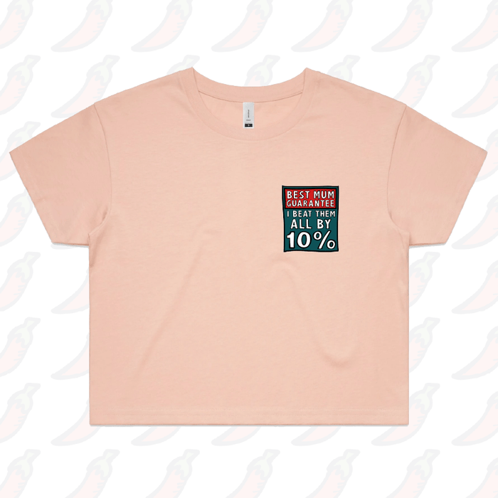 S / Pink Best Mum Guarantee 🔨 - Women's Crop Top
