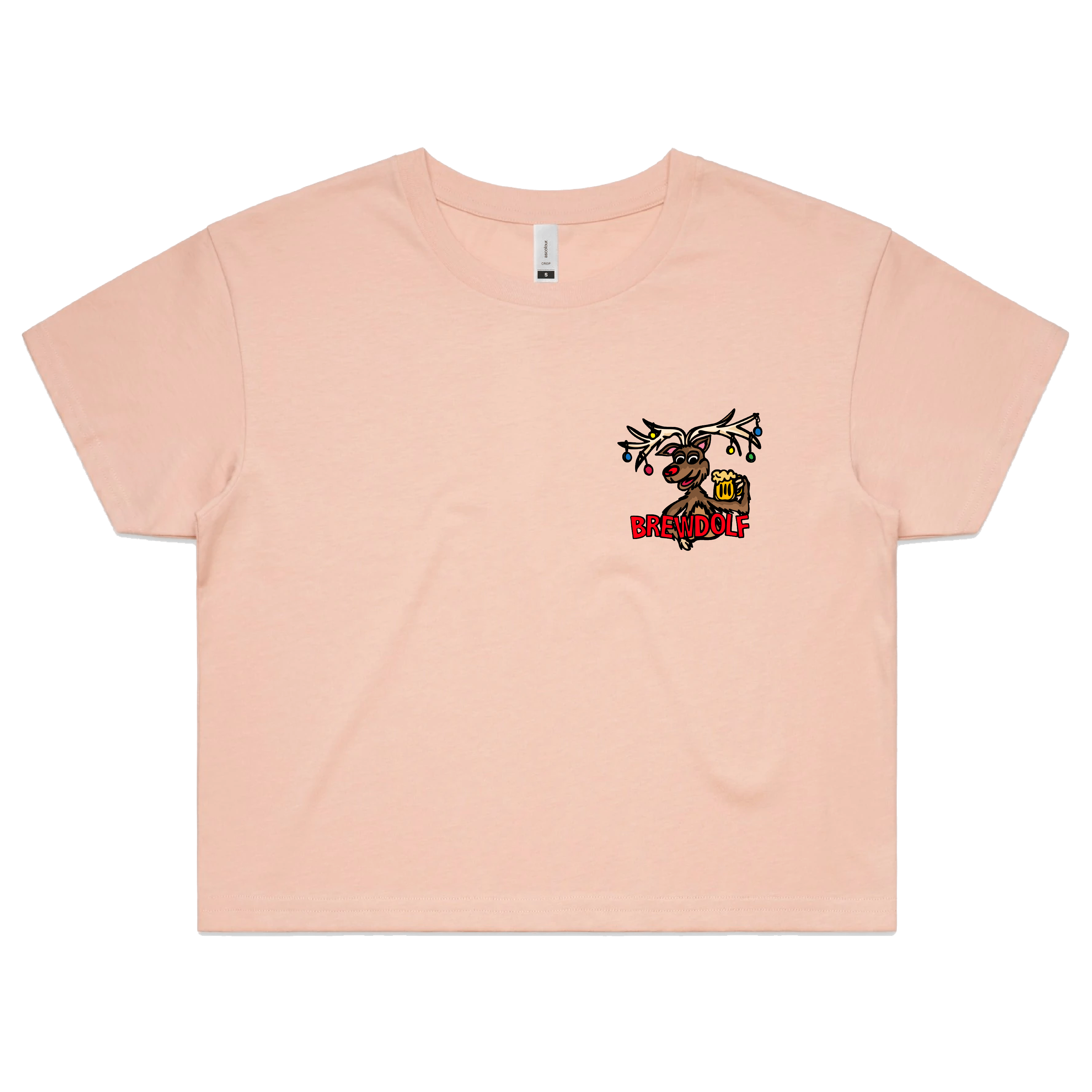 S / Pink Brewdolf 🦌 –  Women's Crop Top