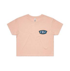 S / Pink CBF ⛺🚤🎣 - Women's Crop Top